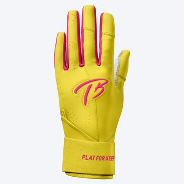 Long Cuff Batting Gloves | Pink Lemonade