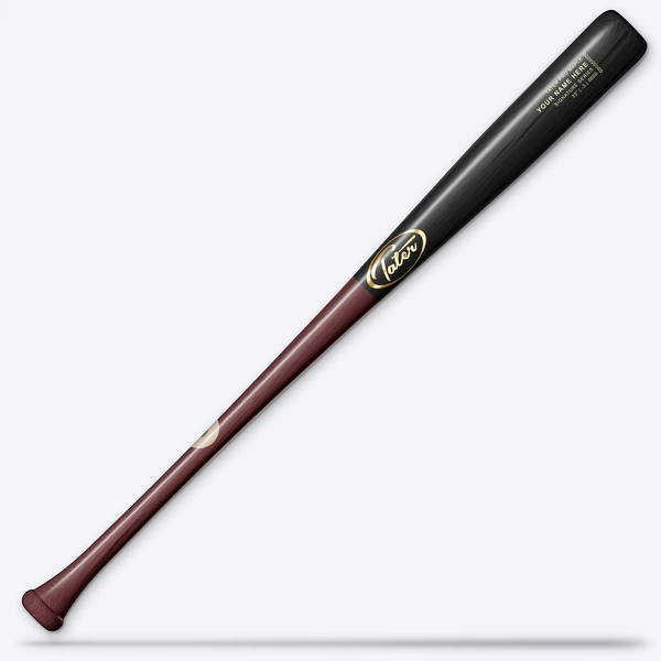 Tater 271 Pro maple wood bat with cherry handle, black barrel and gold oval logo