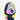 Close-up of the navy Kong gorilla graphic blowing a pink bubblegum bubble on the yellow Tater KONG sliding mitt