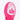 Close-up of the white Kong gorilla graphic on the hot pink Tater KONG sliding mitt
