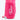 Perforated hook-and-loop wrist strap with Tater script logo on the hot pink KONG sliding mitt
