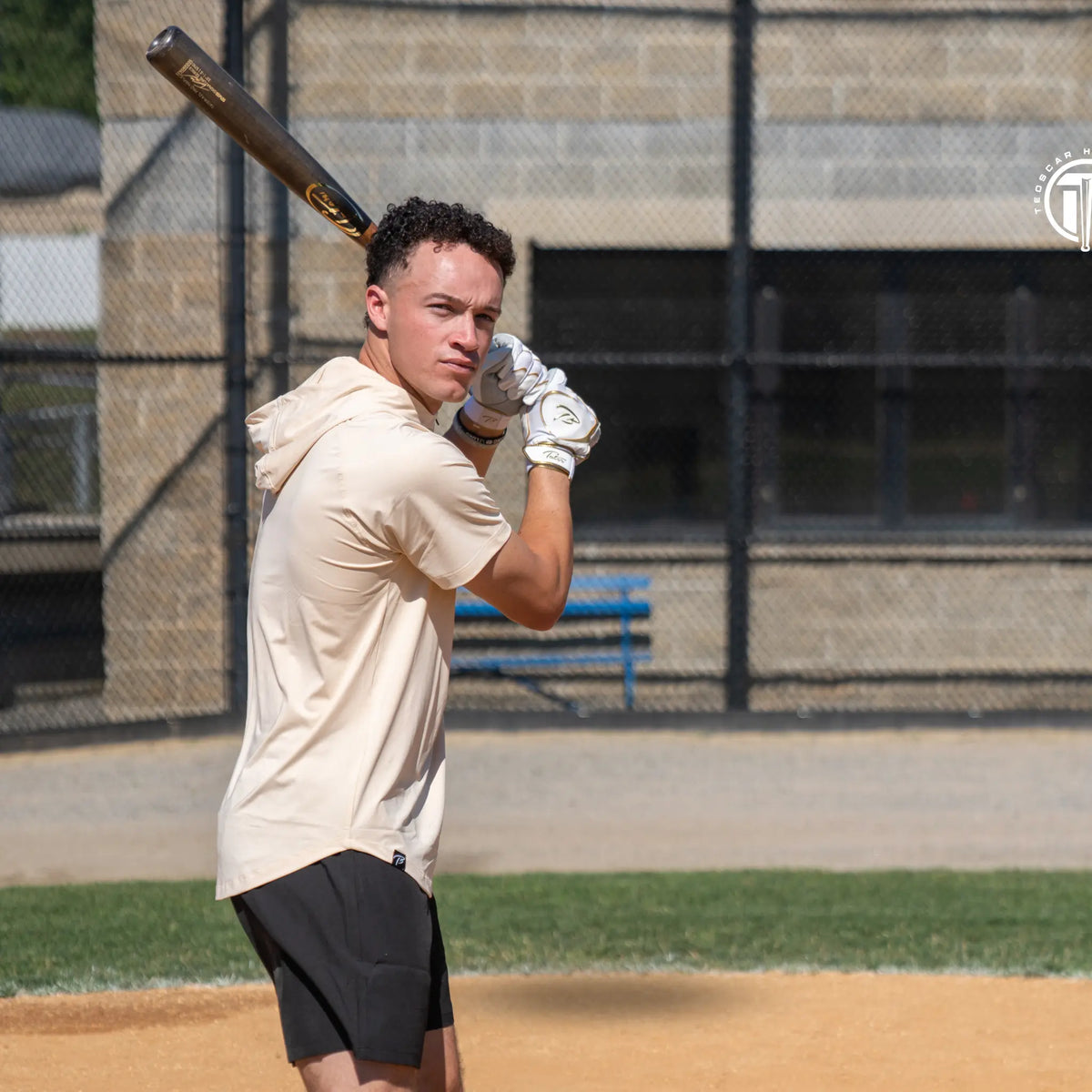 FUNDAMENTALS Fitted S S Hoodie Cream Tater Baseball
