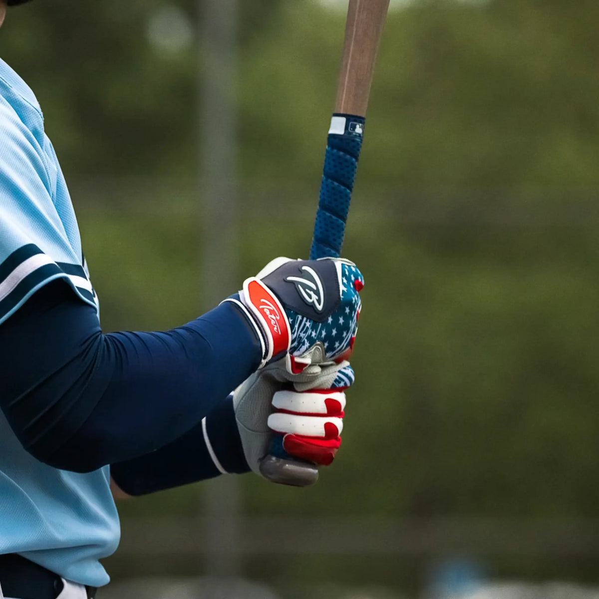 Homegrown American Flag Zanda Batting Gloves Tater Baseball