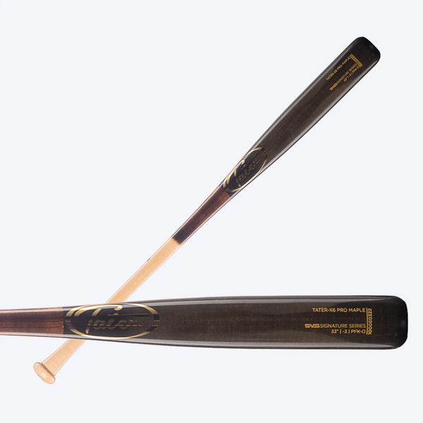 Tater X6 Pro maple wood bat from the SVS Signature Series on a white background